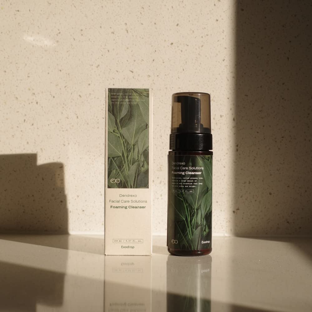 EXODROP Vegan Exosome Foaming Cleanser, Ginseng tree Exosome, Hydrating, Quick-absorbing, Vegan, All skin types, 5.07 Fl Oz