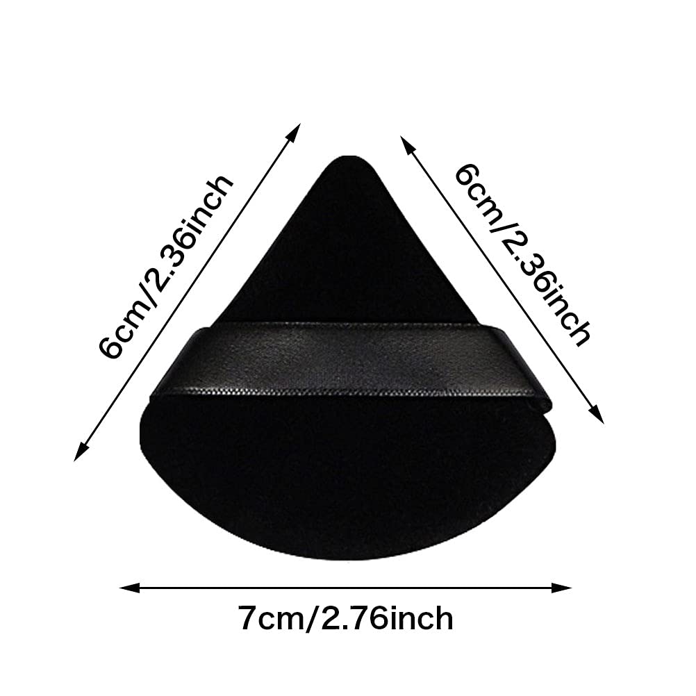 12 Pieces Triangle Powder Puff Setting for Face, Soft Velour Makeup Sponge, Pink