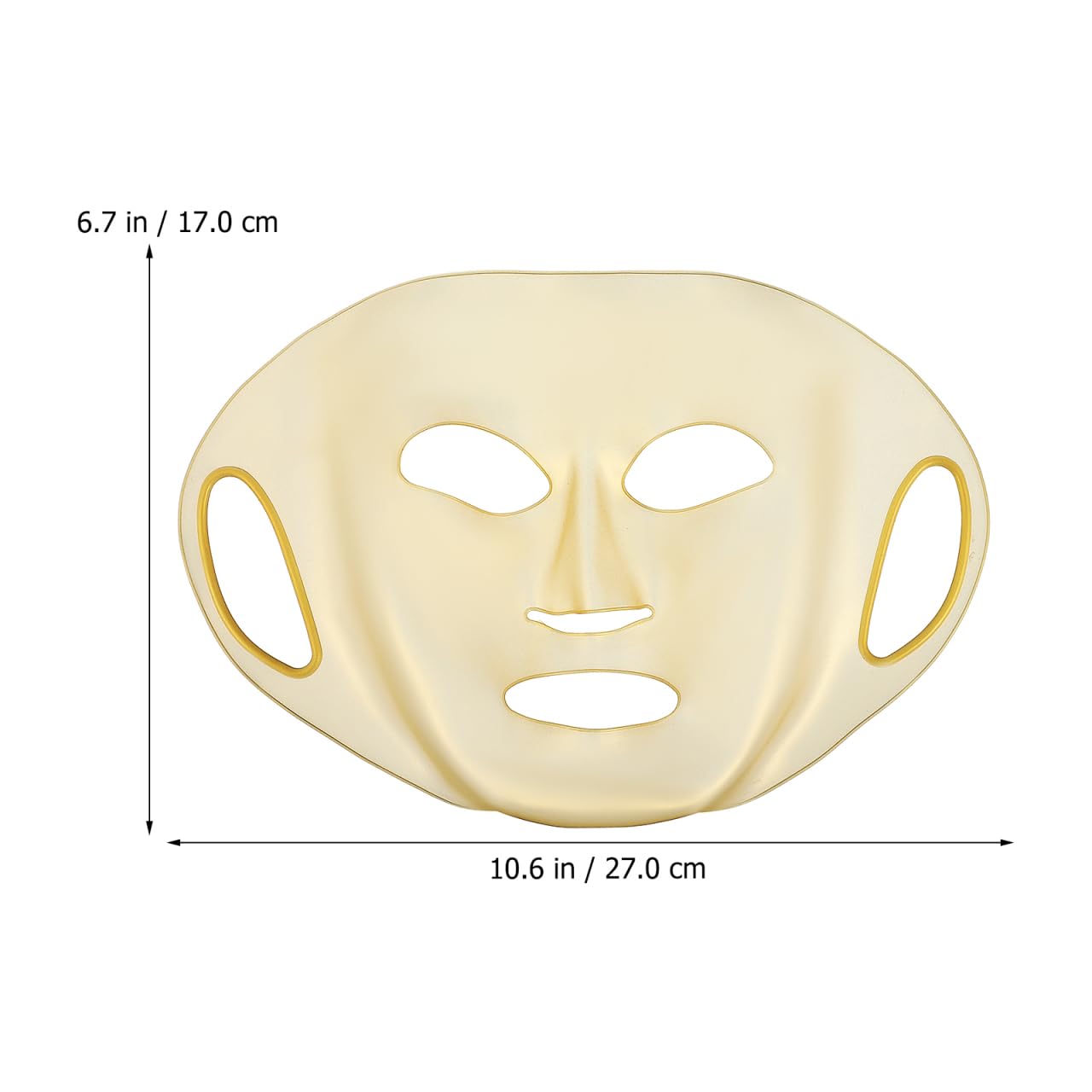 balacoo 3 Pcs Silicone Facial Mask, Reusable Face Mask Cover, Moisturizing Face Silicone for Women and Facial Smoothies Care Tool (White, Golden)