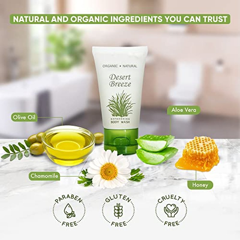 Desert Breeze Conditioner, Travel Size Hotel Toiletries, 1 oz. Flip Cap (Case of 20)