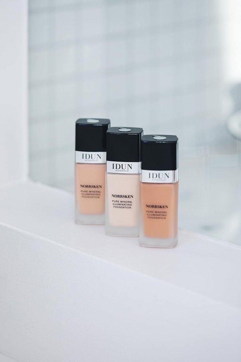 IDUN Minerals Liquid Norrsken Foundation - Silky Smooth Coverage - Luminous, Dewy Finish for Dry and Dull Skin - Water Resistant and Vegan Makeup - 209 Svea - Warm Medium - 1.01 oz