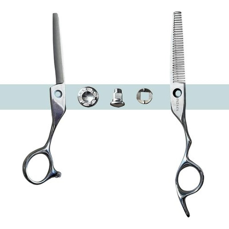 YASAKA 6 Inch Professional Hair Thinning and Cutting Shears Kit,Hairdressing Scissors, Cobalt Stainless Scissors,Sharp Razor Edge Barber Hair Scissors, Ergonomic Grip Design for Hair Salon or Home Use