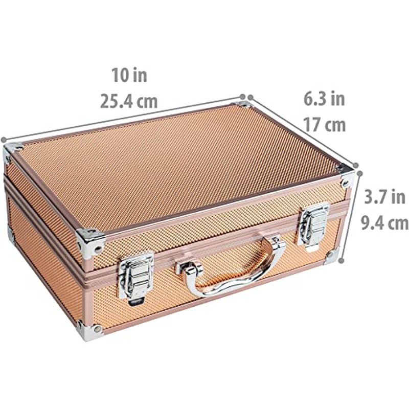 SHANY Carry All Makeup Train Case with Pro Makeup Set, Makeup Brushes, Lipsticks, Eye Shadows, Blushes, Powders, and more - Reusable Makeup Storage Organizer - Premium Gift Packaging - Black