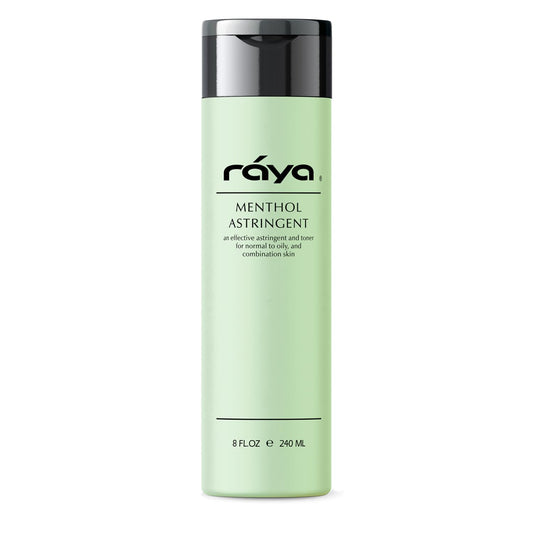 RAYA Menthol Astringent 8 oz (203) | Effective Facial Toner for Combination and Partially Oily Skin Prone to Break-Outs | Helps Refine, Tighten, and Protect pH Balance | Cools, Refreshes and Soothes