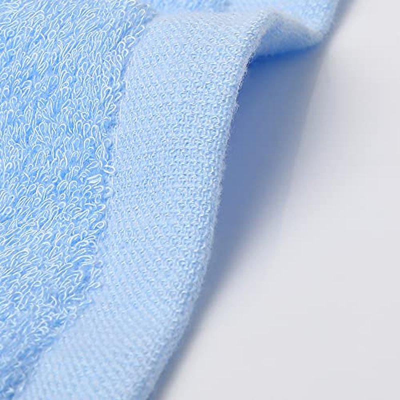 Yoofoss Luxury Washcloths Towel Set 10 Pack Baby Wash Cloth for Bathroom-Hotel-Spa-Kitchen Multi-Purpose Fingertip Towels & Face Cloths - Blue