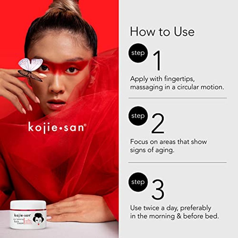 Kojie San Skincare Bundle - Facial Brightening Set with 2 Bars of Kojic Acid Soap, Face Cream & Exfoliating Face Brush