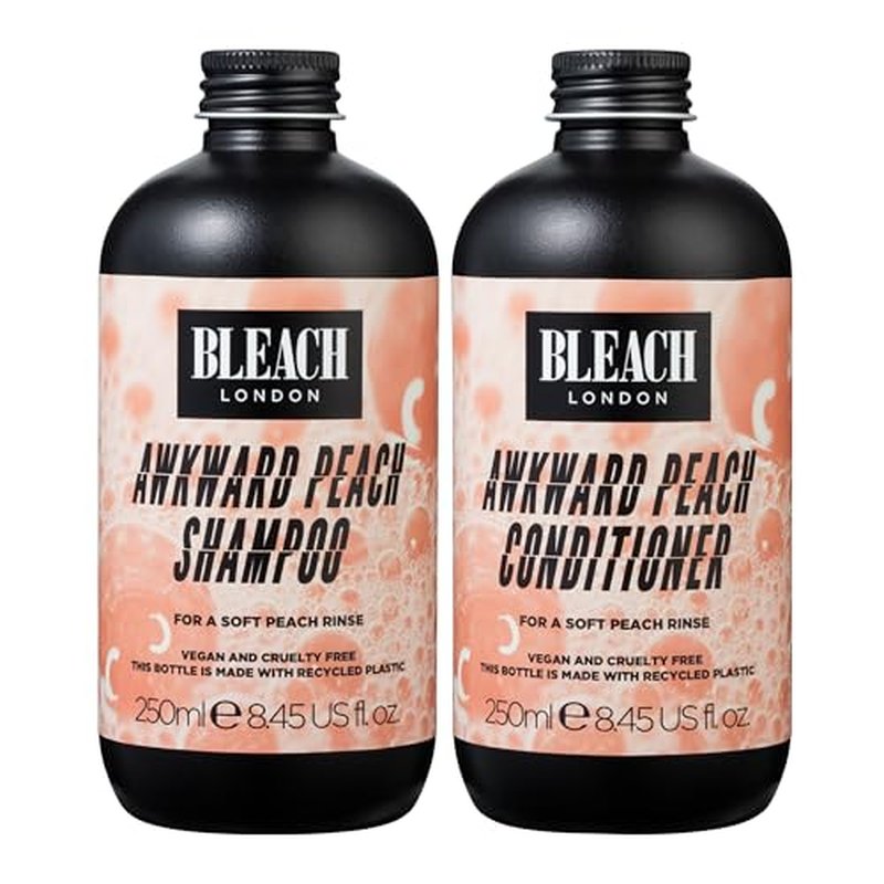 Bleach London Awkward Peach Shampoo & Conditioner, 250ml Each