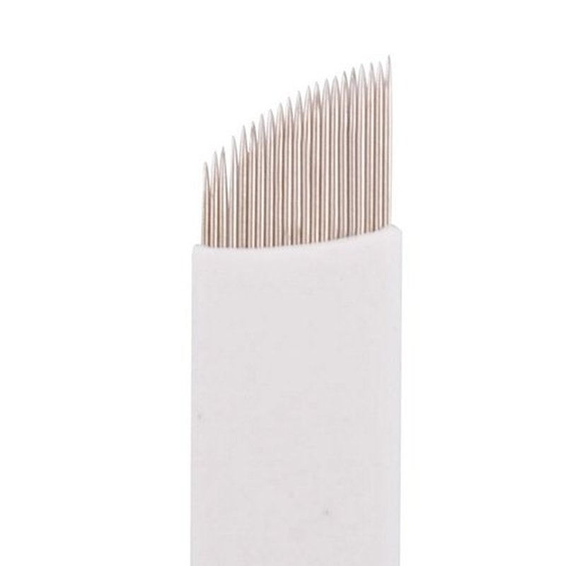Chuse S21 50pcs Permanent Makeup Needles for Manual Eyebrow Tattoo Pen Micro Blade 21 Sloped Needles