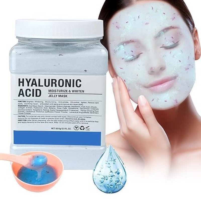 Angeland Jelly Mask for Facials Professional Natural Gel Face Masks, Moisturizing & Hydrating Jelly Face Masks, Peel Off Face Masks SkinCare 23 Fl Oz (Hyaluronic Acid)