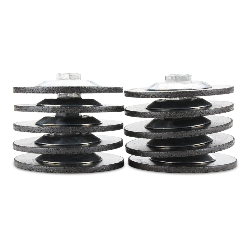 Depressed Center Metal Grinding Wheels - 4.5" Angle Grinder | 10-Pack, Durable 5/8"-11 Hub