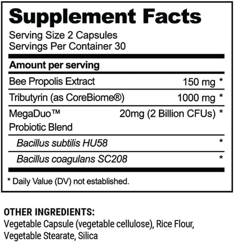 Complete Gut Health - 3-in-1 Prebiotic, Postbiotic & Probiotics for Women & Men | Vegan, Gluten-Free Capsules, 28ct