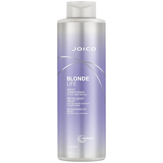 Joico Blonde Life Violet Conditioner | For Cool & Bright Blonde Hair | Neutralize Brassy Tones | Banish Yellow Tones | Boost Shine | Sulfate Free | With Monoi & Tamanu Oil