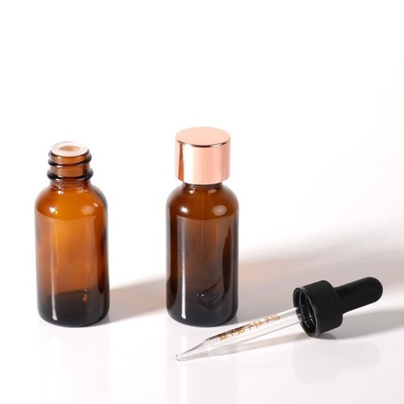 Stellacare 1oz, 4 Packs, Amber Glass Dropper Bottles Tincture Bottles mber Oil Eye Dropper for Oils, Leak Proof Travel Bottles