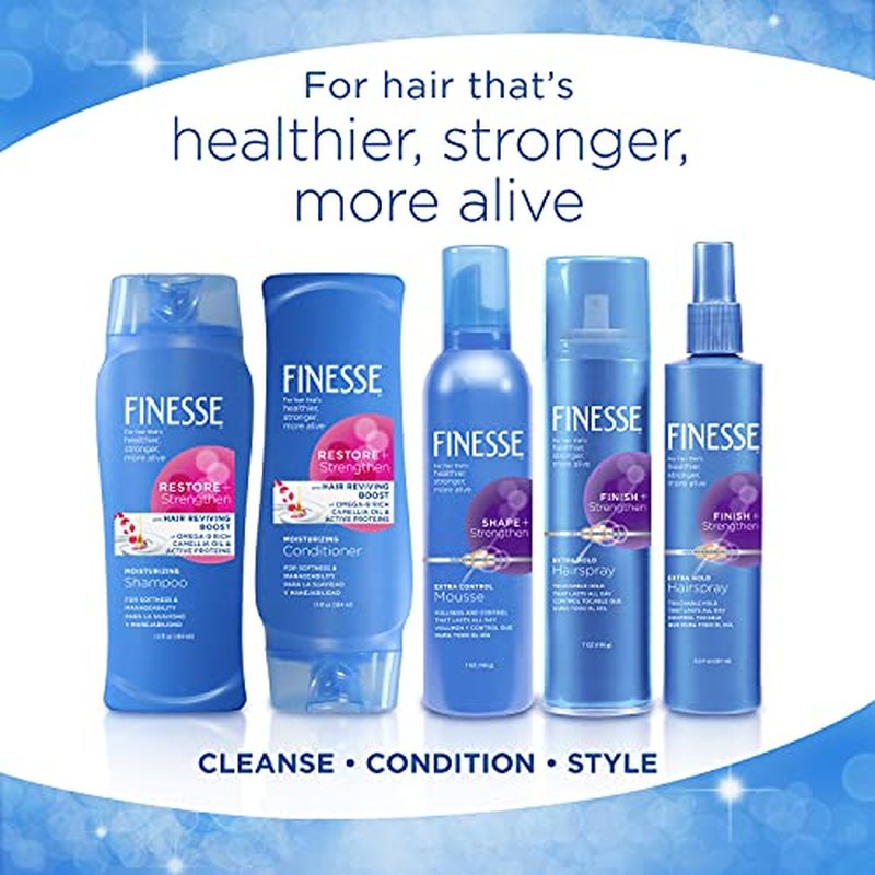FINESSE Restore + Strengthen Moisturizing Conditioner, 24 oz, Moisturize & Repair Dry or Damaged Hair for Soft, Healthy Looking Hair (Pack of 2)