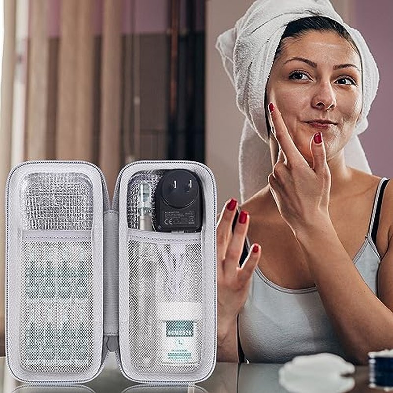 Aenllosi Hard Case Compatible with Professional Microneedling Pen and Replaceable Cartridges,Protective Holder for Electric Wireless Derma Pen(Grey,Case Only)