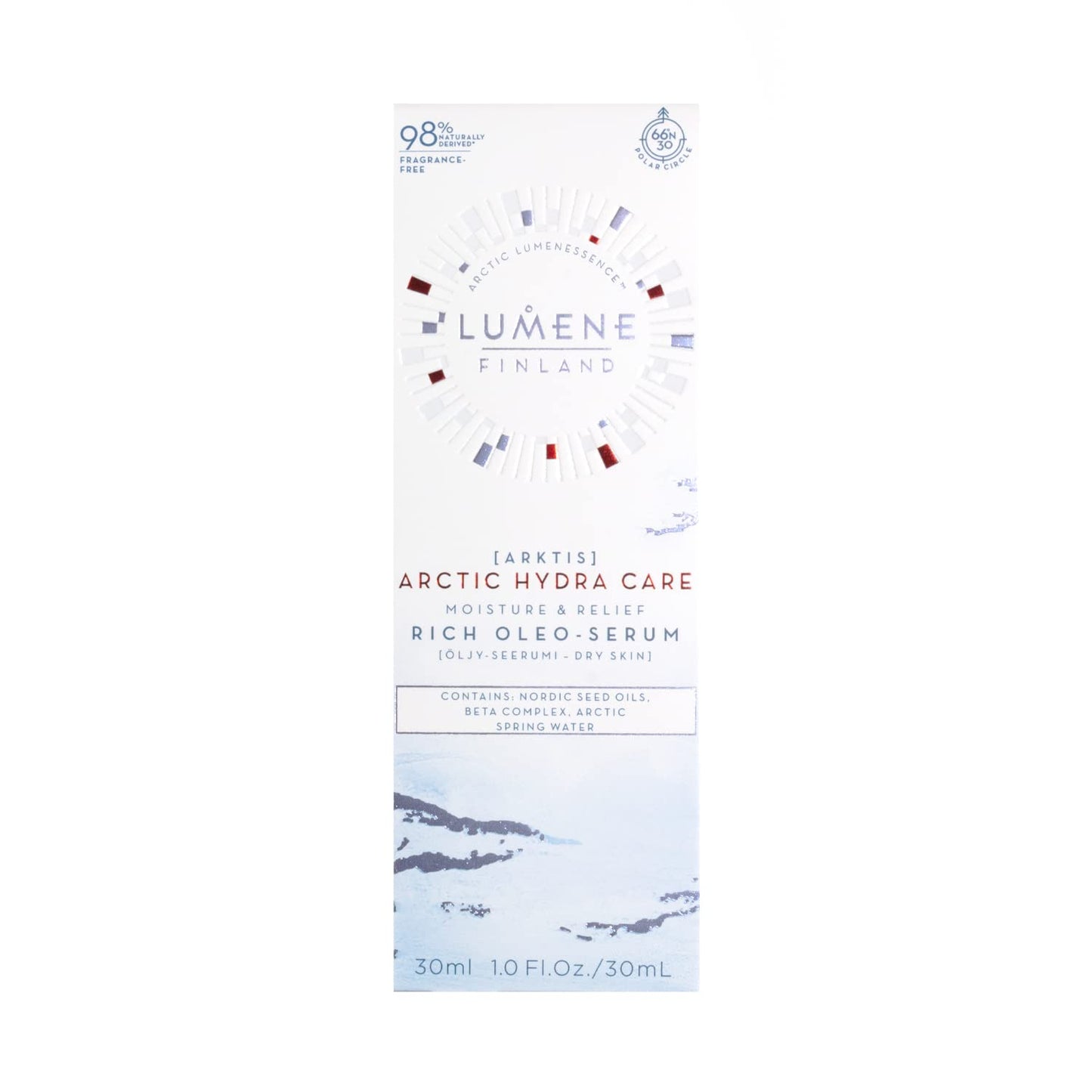 Lumene Arctic Hydra Care [Arktis] Moisture & Relief Rich Oleo Serum, Fragrance Free Oil-serum for Dry, Dehydrated and Sensitive Skin, Transparent