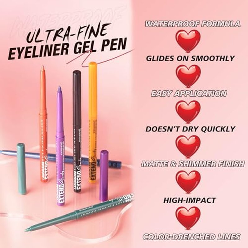 Mefyhtune White Pencil Eyeliner Waterproof Retractable Cream White Gel Eyeliner Smudge-proof Hypoallergenic (01#)