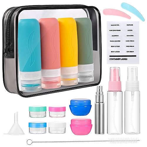 IMPORX 26 Pack Travel Size Toiletries Travel Bottles Tsa Approved Travel Essentials for Women Travel Size Containers Silicone Leak Proof Toiletry Bottle Travel Accessories