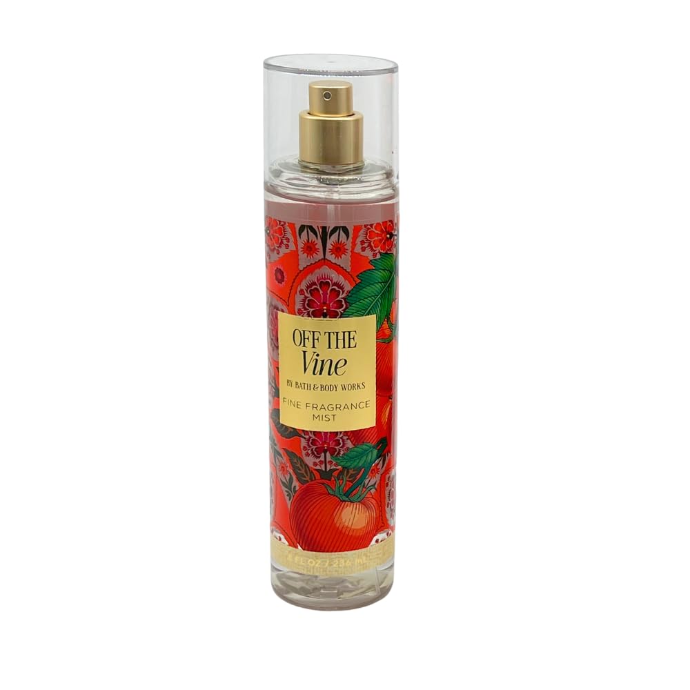 Bath & Body Works OFF THE VINE Fine Fragrance Mist & Body Cream 2pc bundle Gift Set with a Blue Bow for Holidays – Full Size