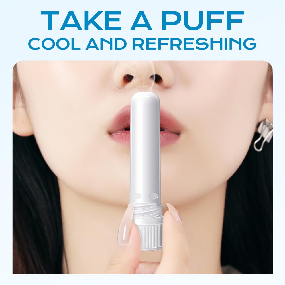 4 Pack Relieving Nasal Congestion Nasal Stick Inhaler Set, Memory Booster Herbal Diffuser, Portable Anti-Aging Nasal Stick Ideal for Women Men Congestion Enjoy Inhalation Fresh Air