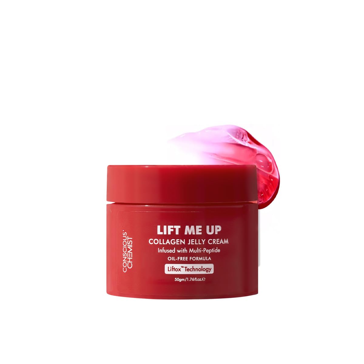 Conscious Chemist Collagen Jelly Face Cream Niacinamide & Hydrolyzed Collagen Powered by 6 peptides & Liftox technology Sagging, Fine lines & Dullness Anti-Aging Moisturizer 50 ml (Pack of 1) Red