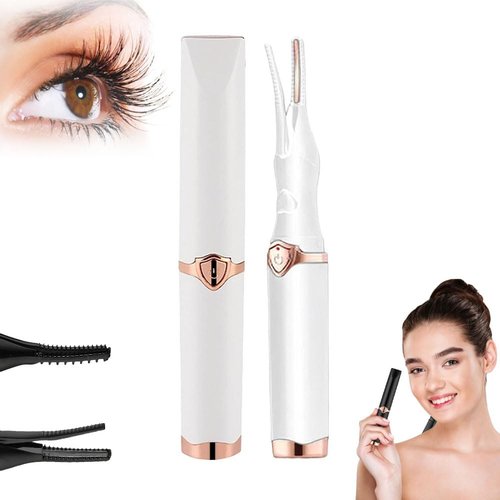 Heated Eyelash Curlers, 2025 Rechargeable Heated Eyelash Curler for Quick Heating Curling, 2 in 1 Electric Eyelash Curler for Instant Glam, Upgrade Electric Eyelash Curler with USB Cable (White 2pcs)