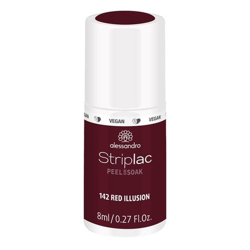 alessandro Striplac Peel or Soak Nail Polish -142 Red Ilusion for Women- 0.27 oz