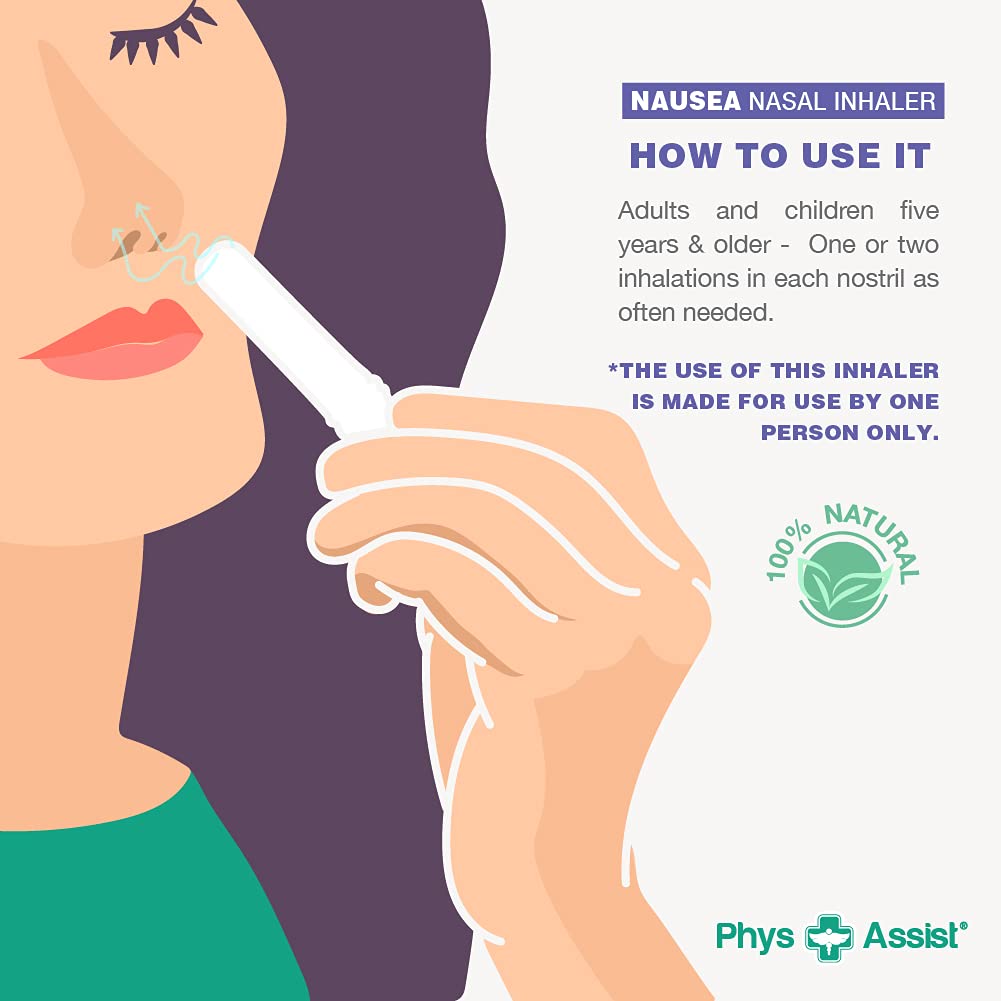 PhysAssist Oncology Aromatherapy for Nausea. Contains Natural Essential Oils, Compact Travel Size.