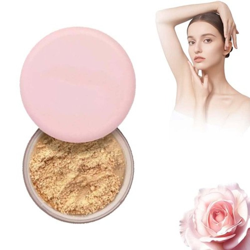 Blurring Setting Powder, 2024 New Waterproof Pink Setting Powder Makeup Setting Powder for All Skin Tones, Natural Makeup for A Whole Day (06#)