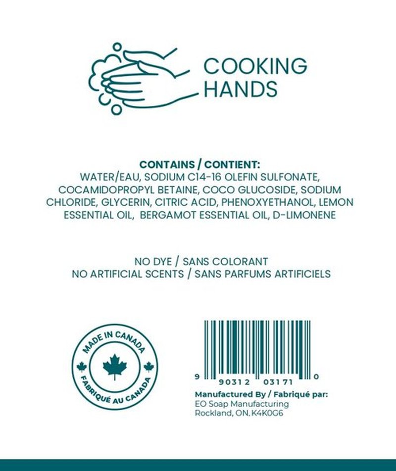 Bloom & Bōde Luxury Liquid Hand Soap Refill - Natural Scented Hand Wash - Gentle Hand Soap with Essential Oils & Aloe Vera - Moisturizing Handwash for Kitchen - Cooking Hands Scent, 33.8 fl oz