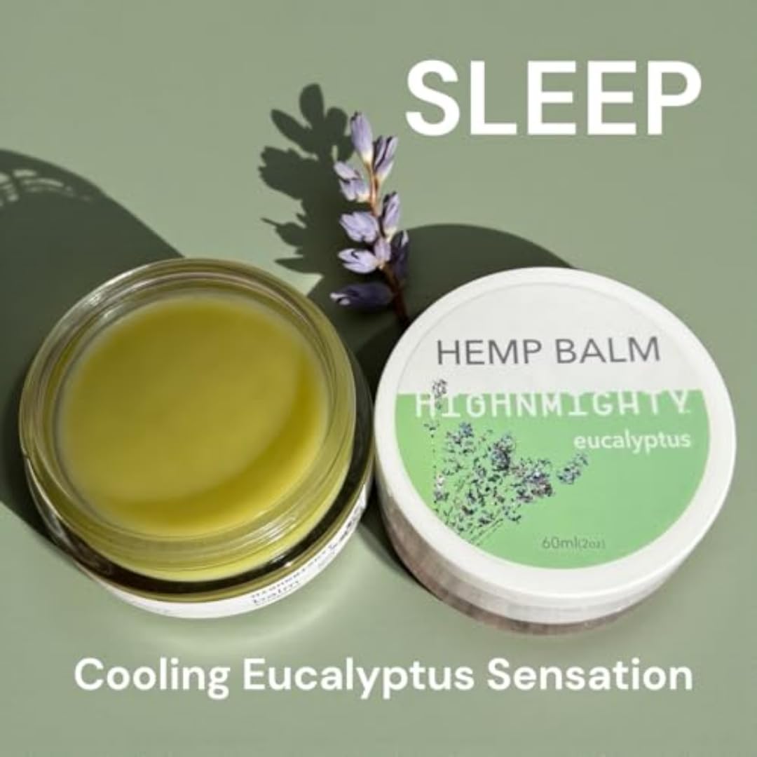 Highnmighty Maximum Strength Hemp Balm Salve | Relaxing, Natural, Fast-Acting Topical Cream for Muscle Joint Back Knee Shoulder Neck Elbow Hand Foot Relief, 60ml (2oz)