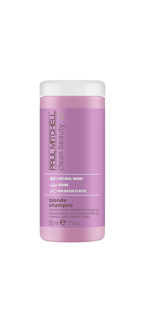 Paul Mitchell Clean Beauty Blonde Purple Shampoo, Gently Cleanses, Eliminates Brassy Tones, For Color-Treated Hair + Naturally Light Hair Colors