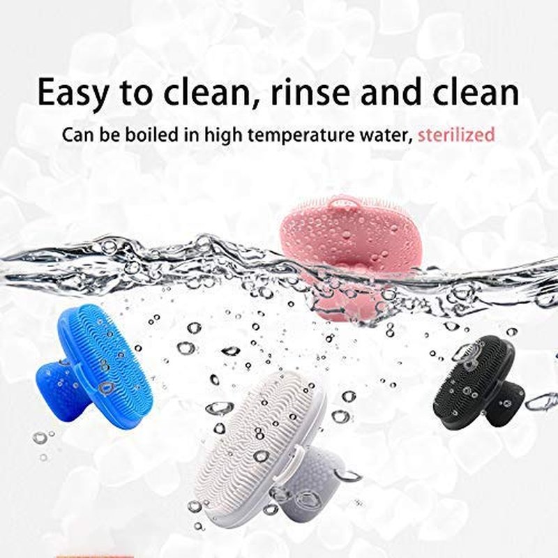 Silicone Face Scrubber Exfoliator, 4 Pack, Gentle Exfoliating Face Wash Brushes for Sensitive Skin, Waterproof Facial Cleansing Brush for Men and Women