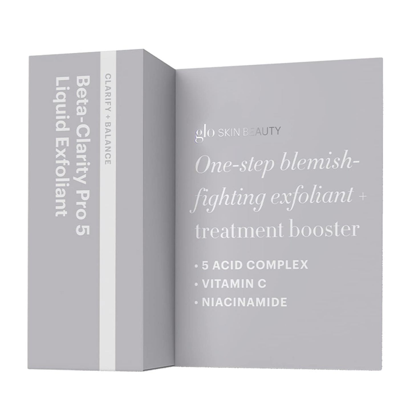 Glo Skin Beauty Beta-Clarity Pro 5 Liquid Exfoliant, Travel Size - AHA + BHA Clarifying and Balancing Chemical Exfoliant Treatment
