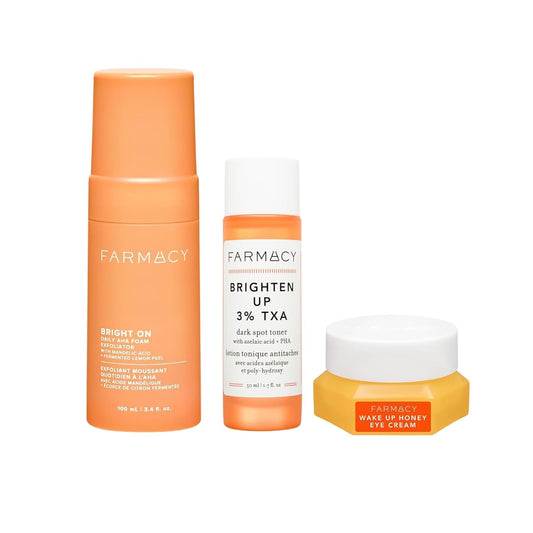 Bright On AHA Face Exfoliator & TXA Brightening Toner Set | Smooth Texture, Even Tone, Radiant Skin