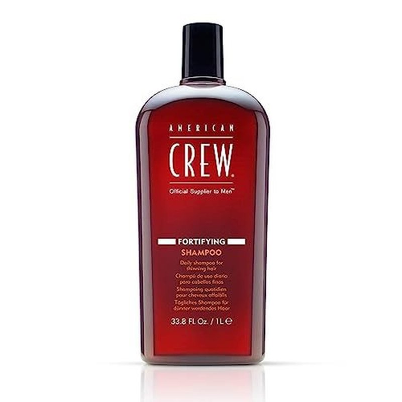 American Crew Men's Shampoo, Fortifying Shampoo for Thinning Hair, Refreshes Scalp, 33.8 Fl Oz