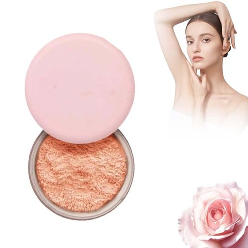 Blurring Setting Powder, 2024 New Waterproof Pink Setting Powder Makeup Setting Powder for All Skin Tones, Natural Makeup for A Whole Day (03#)
