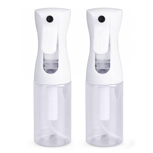 VIGOR PATH Continuous Spray Bottle with Ultra Fine Mist - Versatile Water Sprayer for Hair, Home Cleaning, Salons, Plants, Aromatherapy, and More - Empty Hair Spray Bottle (Clear - 5oz (2 Pack)