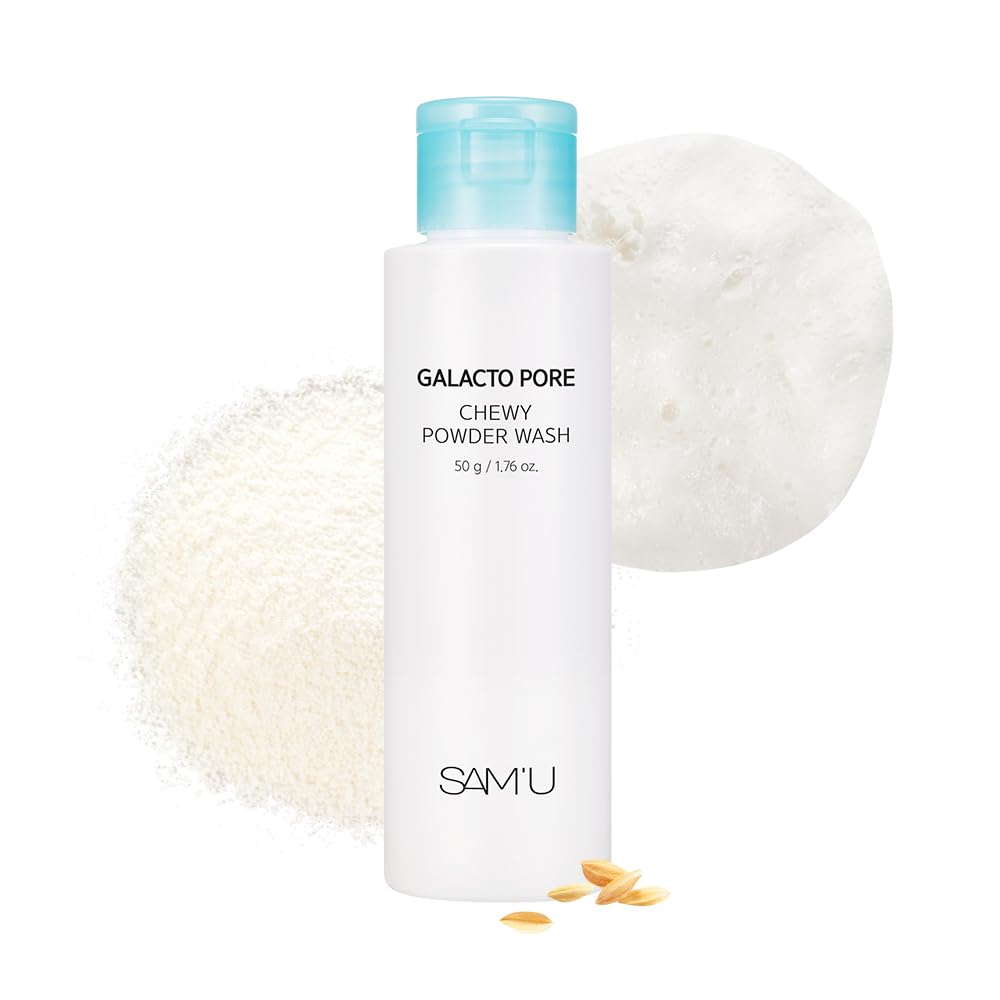SAM'U Galacto Pore Chewy Powder Wash, Pore Enzyme Cleanser, 1.76 oz