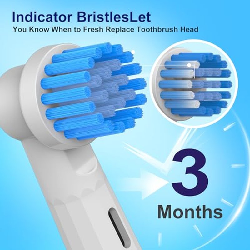 Replacement Heads Compatible with Oral B Braun Toothbrush, 10 Pcs Professional Toothbrush Heads for Oral B Replacement Heads, Brush Heads Refills for Oral B Pro 1000/1500/7500/3000/7000/8000/500 etc