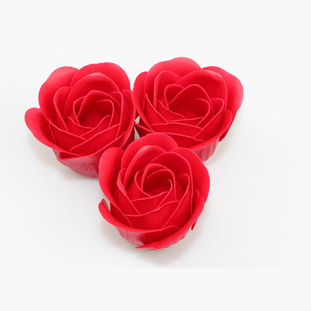 EUBUY 81PCS Bath Soap Rose Flower, Scented Soap Rose Petals Body for Valentine's Day, Wedding, Anniversary, Birthday, Petals Body Soaps in Gift Box
