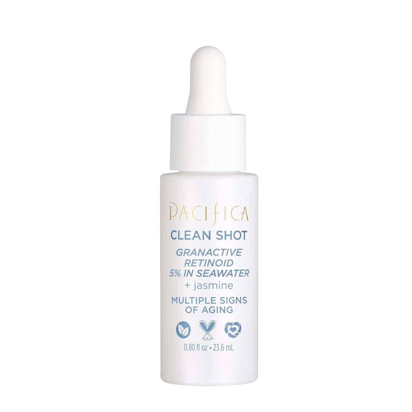 Face Serum by Pacifica - Clean Shot Granactive Retinoid 5% Solution – Anti-Aging Facial Serum with Advanced Retinoid Complex for Fine Lines & Smoother Texture, Vegan & Cruelty-Free, 0.8 Oz
