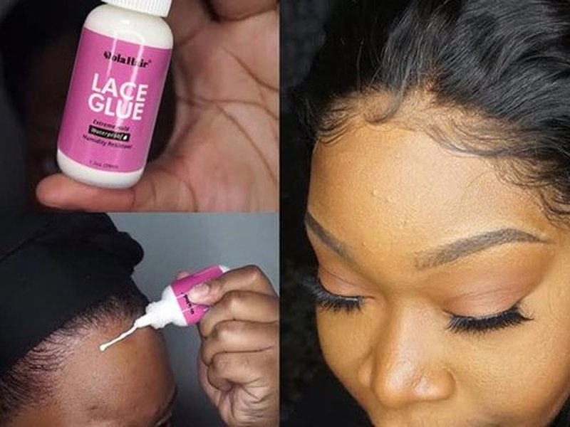 Dolahair Lace Glue Kit Lace Tint Mousse Wig Glue Kit complete set lace front kit wig installation kit wig melting kit Melting Spray for Lace Wig Melt Wig Essentials (Medium Brown)
