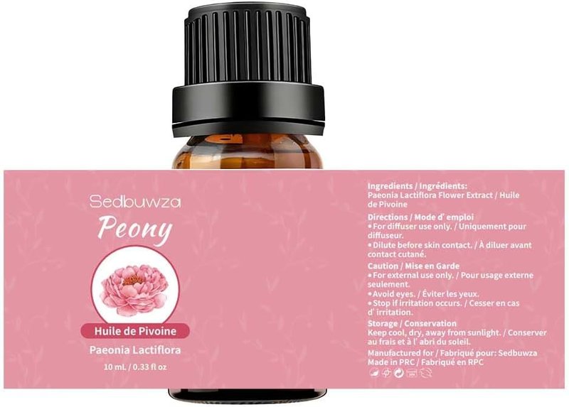 Peony Essential Oil - Pure Organic Fragrance Oil for Diffusers, Humidifiers, Soaps & Candles | 10ml
