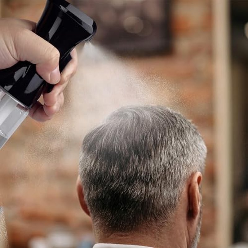 HPPFFY Continuous Spray Bottle for Hair, 1Pack Black 6.8oz Mister Spray Bottle, Hair Spray Bottles for Hairstyling, Cleaning, Plants, Pets, Salons & More