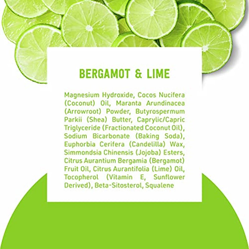 Schmidt's Aluminum Free Natural Deodorant For 24 Hour Odor Protection and Freshness, Bergamot + Lime Vegan, Certified Cruelty Free, 3.25 oz