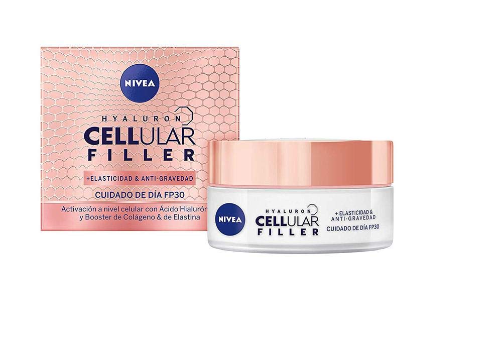 NIVEA Cellular Hyaluron Filler + Elasticity Day Cream, 50 ml Anti-Ageing Face Moisturiser with Hyaluronic Acid, Creatine and Collagen-Enhancing Actives for Smoother and Intensely Hydrated Skin