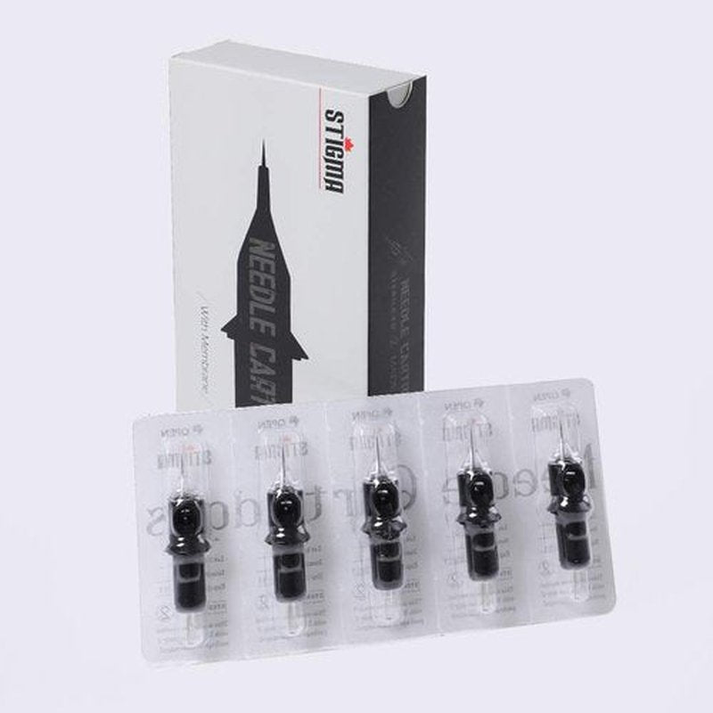 STIGMA #12(7RS) Standard Disposable Tattoo Needle Cartridges with Membrane Safety Cartridges for Tattoo Artists Round Shader 20Pcs Standard Pack EN05-20-1207RS