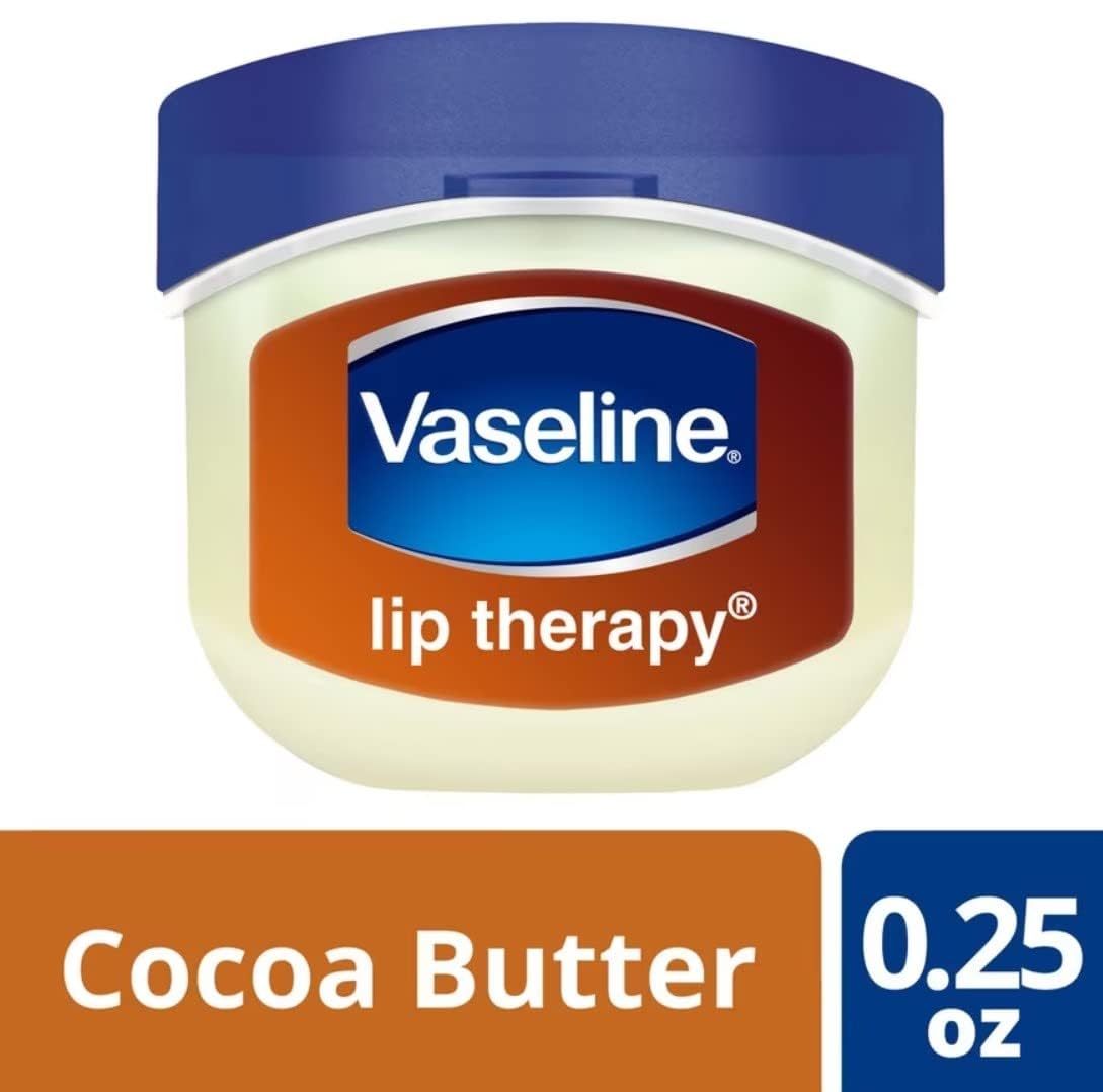Vaseline Lip Therapy Cocoa Butter, .25 oz (Pack of 3)