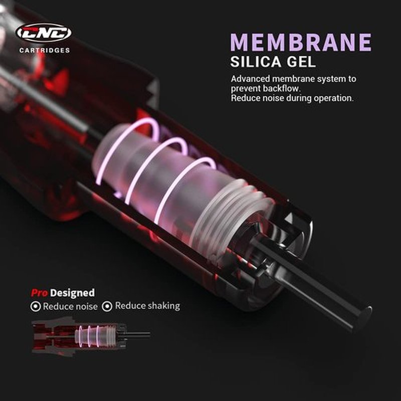 CNC 5RL Tattoo Needles Cartridge 20Pcs #12 Standard Disposable Needles Round Liner with Membrane EN04-20-1205RL